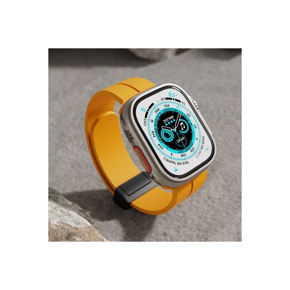 Apple Watch 38mm Kr412 Elegance Stylısh Kordon - Füme - Resim 4