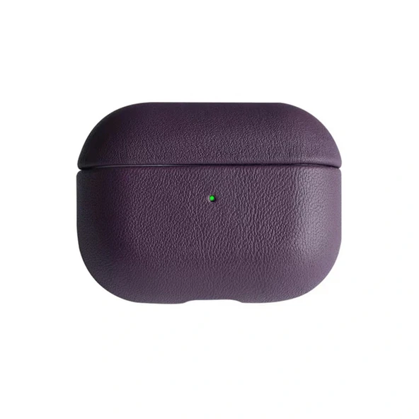 Airpods Pro 2 (2.nesil) 405 Deri Kılıf - Mor - Resim 2
