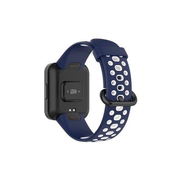 Xiaomi Redmi Watch 2 Spor Delikli Kordon - Lacivert-beyaz - Resim 2