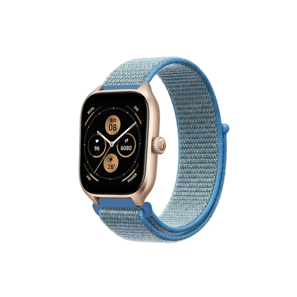 Watch 22mm Hasırlı Cırtcırtlı Kordon - Turkuaz ürün görseli 1