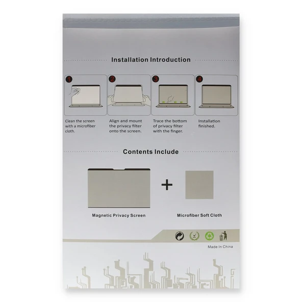 Macbook Air 13.3 Macbook Manyetik Hayalet Ekran Koruyucu - Siyah - Resim 6