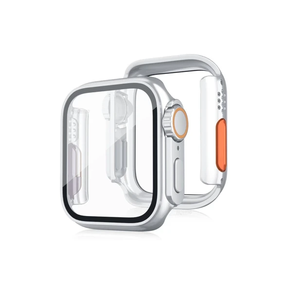 Apple Watch 45mm Watch 49mm Kasa Dönüştürücü Ve Ekran Koruyucu - Çöl Titanyum ürün görseli 1