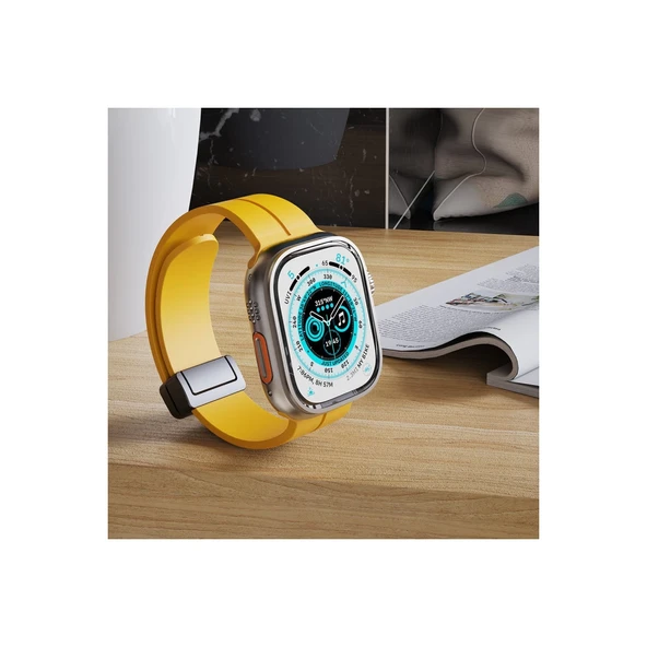 Apple Watch 42mm Kr412 Elegance Stylısh Kordon - Pudra - Resim 5