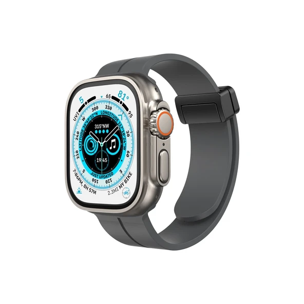 Apple Watch 38mm Kr412 Elegance Stylısh Kordon - Füme ürün görseli 1