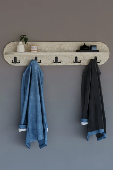 HMC DECOR Duvar Elbise Askılığı 90 Cm Traverten ürün görseli 1