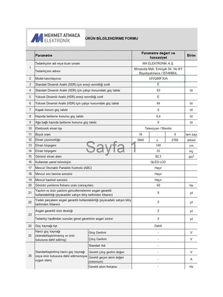 Onvo 55VQ90F3UA 4K Ultra HD 55" 140 Ekran Uydu Alıcılı Google Smart QLED TV - Resim 5