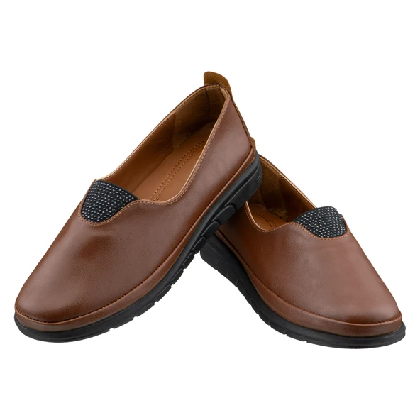 Taba Taş Detaylı Kadın Ayakkabı ürün görseli 1