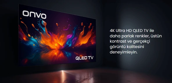 Onvo 55VQ90F3UA 4K Ultra HD 55" 140 Ekran Uydu Alıcılı Google Smart QLED TV - Resim 6