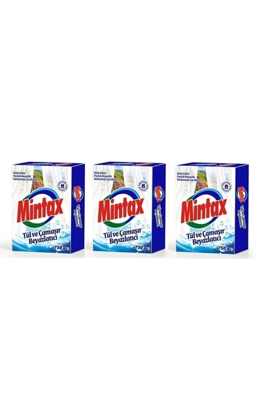 Mintax Tül Ve Çamaşır Beyazlatıcı 750 gr X 3 Adet ürün görseli 1