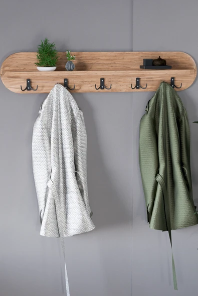 HMC DECOR Duvar Elbise Askılığı 90 Cm Atlantik Çam - Resim 4
