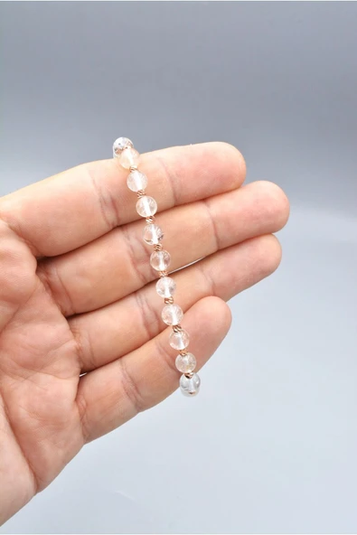 Murty99 Makrome Model Hakiki Topaz Taşı Bileklik 6 Mm - Resim 5