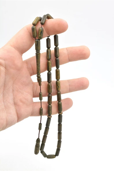 Murty99 Usta İşi Sistemli İnce Kapsül Kesim İri Boy Pelesenk Ağacı Tesbih - Resim 5