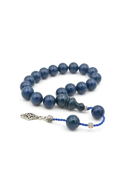 Murty99 Özel Sistemli Küre Kesim Lacivert Sıkma Kehribar Efe Maskot Tesbih ürün görseli 1