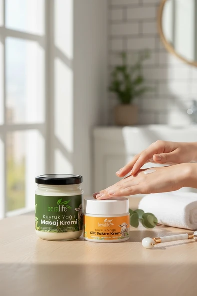 KUYRUK YAĞLI CİLT BAKIM KREMİ 50 ML + KUYRUK YAĞLI MASAJ KREMİ 210 ML - Resim 3