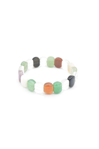 Murty99 Rolex Model Hakiki Doğal Karışık Çakra Taşlı Bileklik - Resim 2