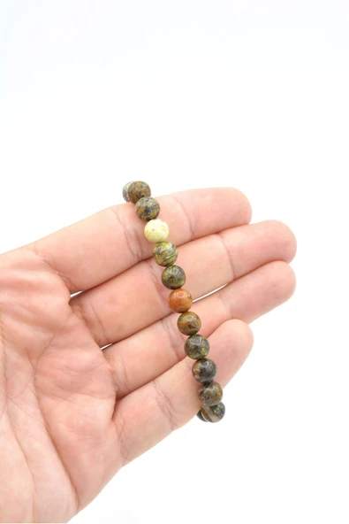 Murty99 Hakiki Doğal Yeşil Opal Taşı Bileklik 8 Mm - Resim 5