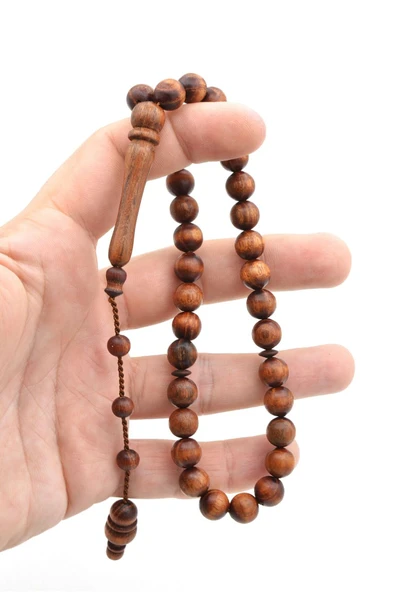 Murty99 Usta İşi Sistemli Küre Kesim Akasya Ağacı Tesbih - Resim 4