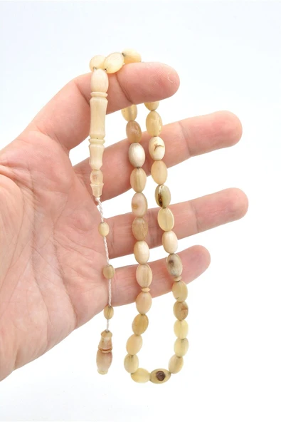 Murty99 Usta İşi Sistemli Badem Model Günlük Boy Koç Boynuzu Tesbih - Resim 5