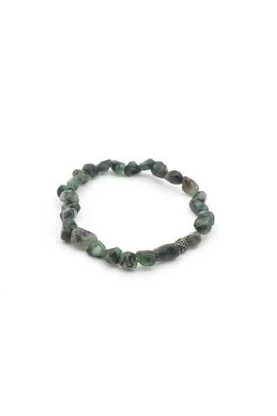 Murty99 Amorf Kesim Hakiki Doğal Zümrüt Taşı Bileklik ürün görseli 1