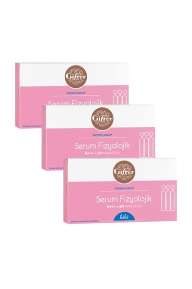 Gifrer Serum Fizyolojik 5 Ml 10 Flakon 3'Lü PAKET (SKT:03/2026) ürün görseli 1
