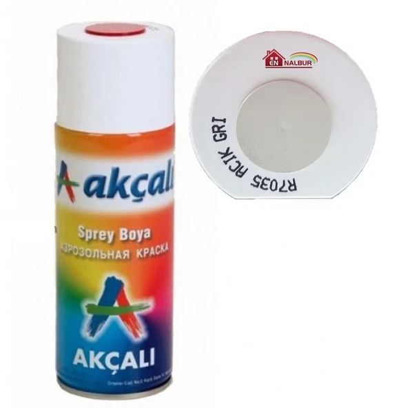 Akçalı Sprey Boya 400 ml 7035 Açık Gri ürün görseli 1