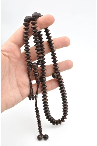 Murty99 Usta İşi Tekerlek Kesim 99 luk Demirhindi Ağacı Zikir Tesbihi - Resim 5