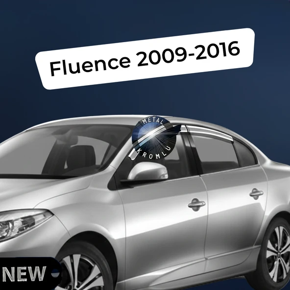 Paslanmaz Krom Akrilik Cam Rüzgarlığı Renault Fluence 09-16 CHR-1-020-003 ürün görseli 1