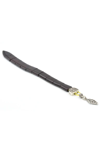 Murty99 Usta İşi Balık Model Hareli Lacivert Sıkma Kehribar Tesbih - Resim 3