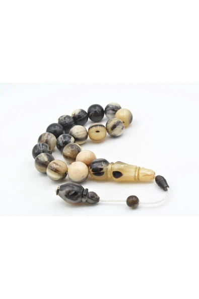 Murty99 Usta İşi Sistemli Küre Kesim Koç Boynuzu Efe Maskot Tesbih - Resim 2