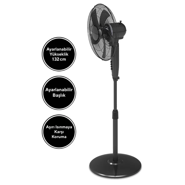 Kumtel KTF-330 Ayaklı Vantilatör - Resim 4