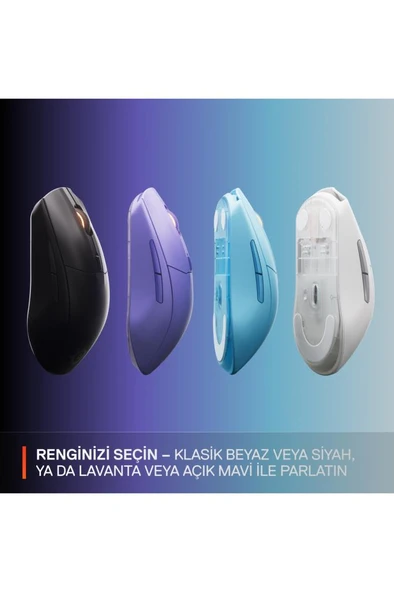 SteelSeries Rival 3 Gen 2 Mavi RGB Optik Kablosuz Oyuncu Mouse Teşhir - Resim 9