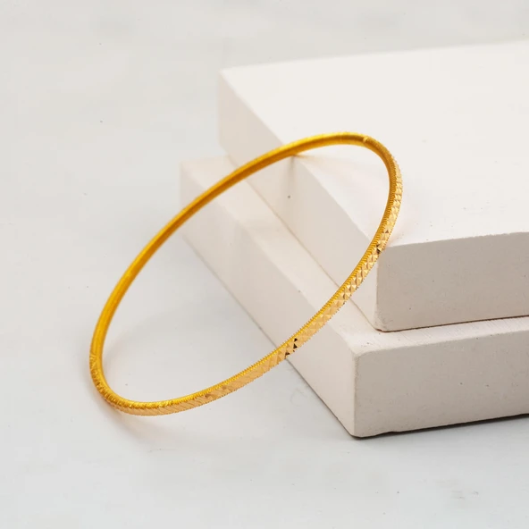 22 Ayar Kristal Ajda Altın Bilezik (10*2) 20 gr. - Resim 4