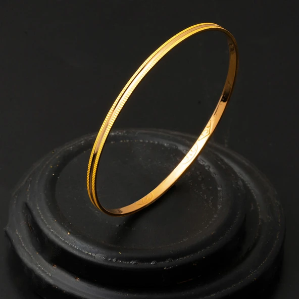 Oluklu 22 Ayar Bilezik (2*8) 16 gr. - Resim 2