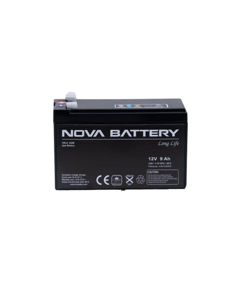 NOVA 12V 9AH AGM KURU TİP AKÜ (YENİ ÜRETİM) ürün görseli 1
