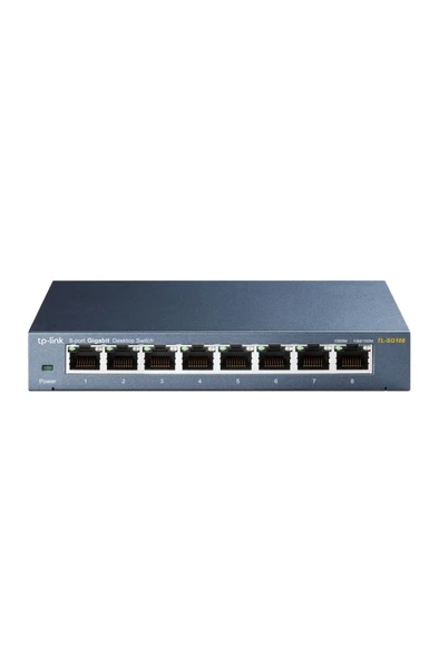 TP-Link TL-SG108 8 Port 10/100/1000 Mbps Gigabit Switch Outlet ürün görseli 1