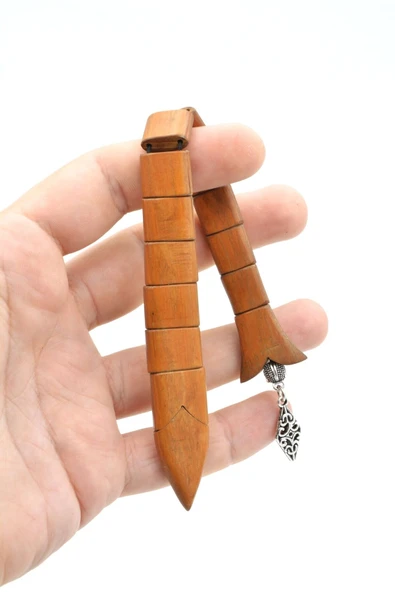 Murty99 Usta İşi Mis Kokulu Sandal Ağacı Balık Tesbih - Resim 5