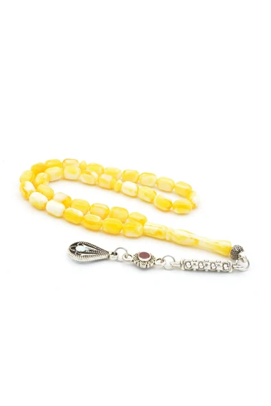 Murty99 Kapsül Kesim Bilek Boy Sarı Beyaz Beyrut Kehribar Tesbih ürün görseli 1