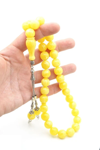 Murty99 Küre Kesim Dev Boy Beyrut Damla Kehribar Tesbih 14 Mm - Resim 5