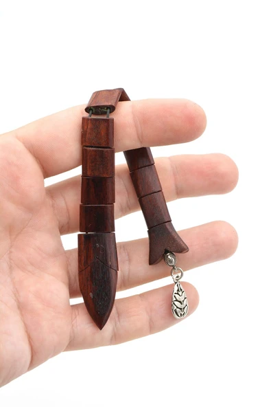 Murty99 Usta İşi Kan Ağacı Balık Tesbih - Resim 5