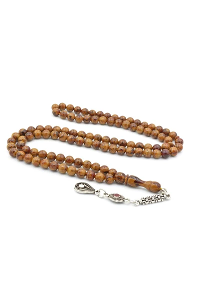 Murty99 Küre Kesim 99 luk Hareli Kahverengi Beyrut Kehribar Tesbih ürün görseli 1