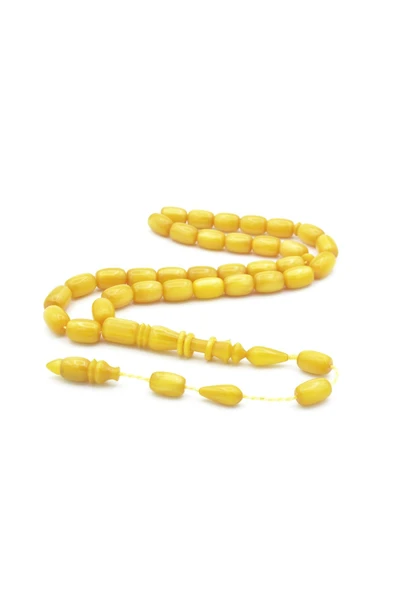 Murty99 Ahmet Emin Yapımı İmamesi Halkalı Simli Sarı Sıkma Kehribar Tesbih ürün görseli 1