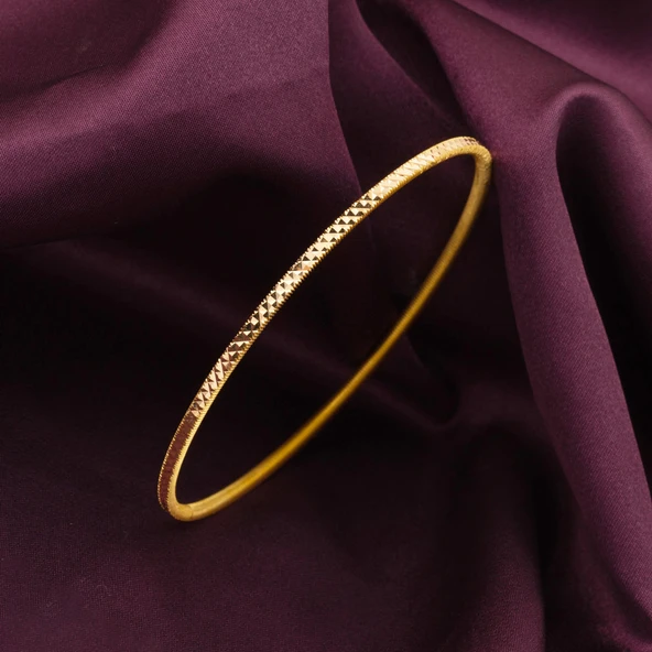 22 Ayar Kristal Ajda Altın Bilezik (10*2) 20 gr. - Resim 3