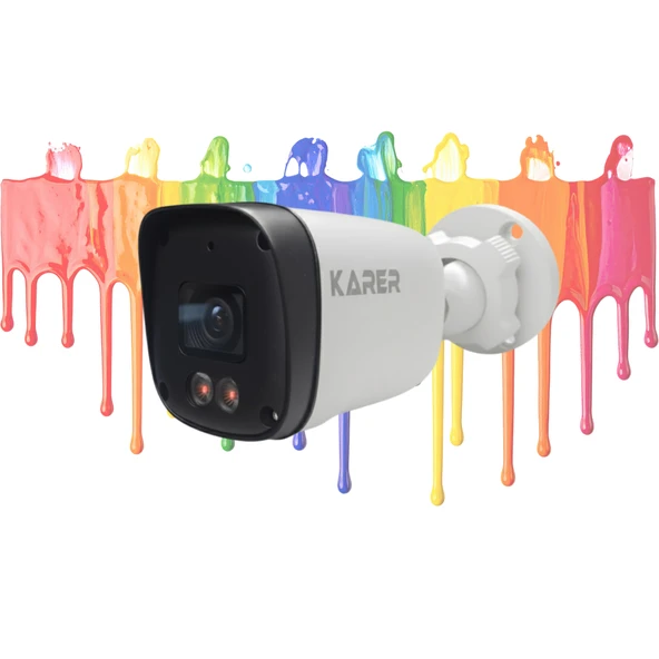 5'li 5MP IP Güvenlik Kamera Seti-Gece Renkli Görüntü-Su Geçirmez Dış Mekan-Sesli Kayıt -Ultra HD - Resim 7