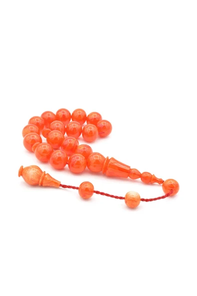 Murty99 Erhan Turan Yapımı Hareli Koyu Turuncu Sıkma Kehribar Efe Maskot Tesbih ürün görseli 1