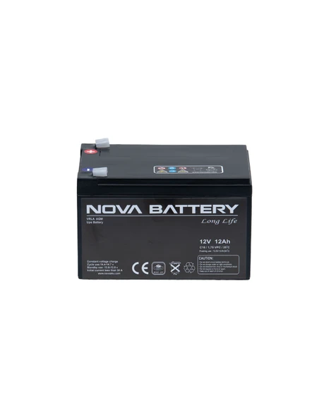 NOVA 12V 12AH AGM KURU TİP AKÜ (YENİ ÜRETİM) ürün görseli 1
