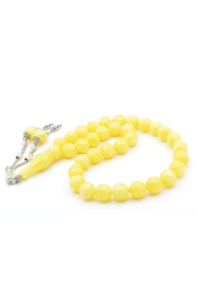 Murty99 Küre Kesim Dev Boy Beyrut Damla Kehribar Tesbih 14 Mm - Resim 4