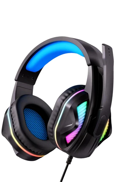 HP DHE-8010 Işıklı Mikrofonlu Gaming Oyuncu Kulaklık - Resim 3