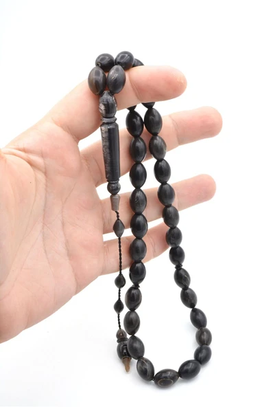 Murty99 Usta İşi Sistemli Beyzi Kesim İri Boy Bufalo Boynuzu Tesbih - Resim 5