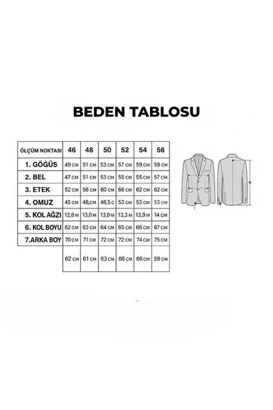 Doğal Düğmeli Kruvaze Erkek Blazer Ceket – Premium Kumaş, Slim Fit Şıklık - Resim 2