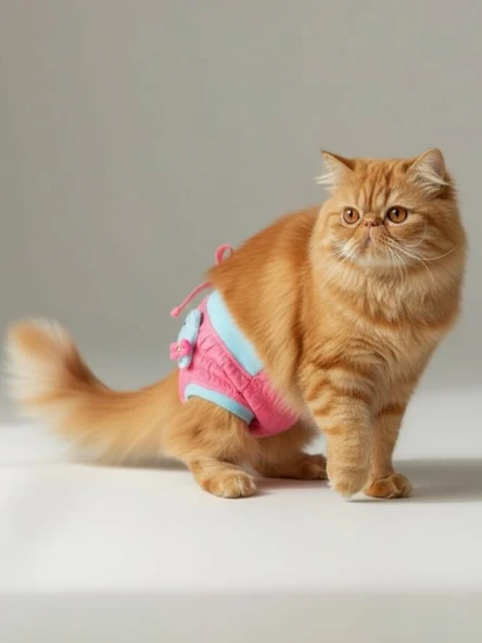 Teddie Dişi Kedi Regl Külotu | Kedi Donu | Kedi İç Çamaşırı | Ayarlanabilir Bağcıklı | Küçük Irklar İçin - Resim 7